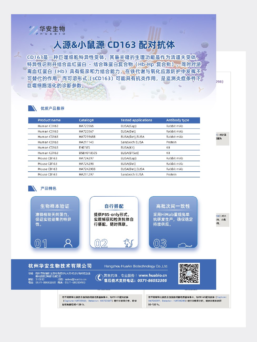 人源&小鼠源 CD163 配对抗体